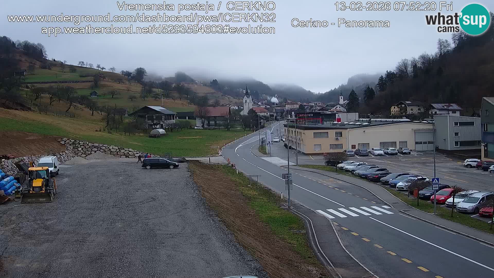 Webcam en direct – Entrée de la ville de Cerkno