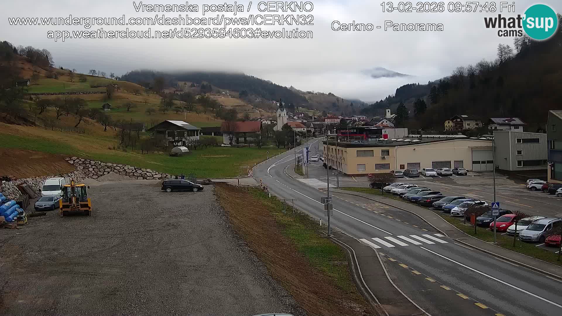 Webcam en direct – Entrée de la ville de Cerkno
