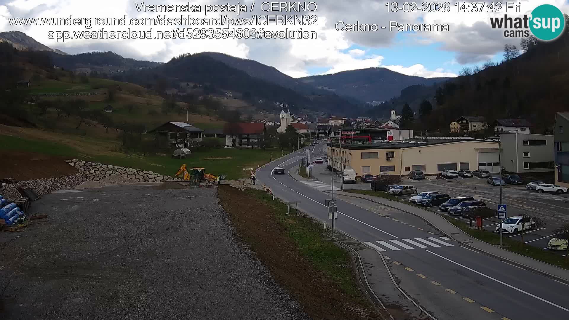 Cerkno city entrance Live Webcam