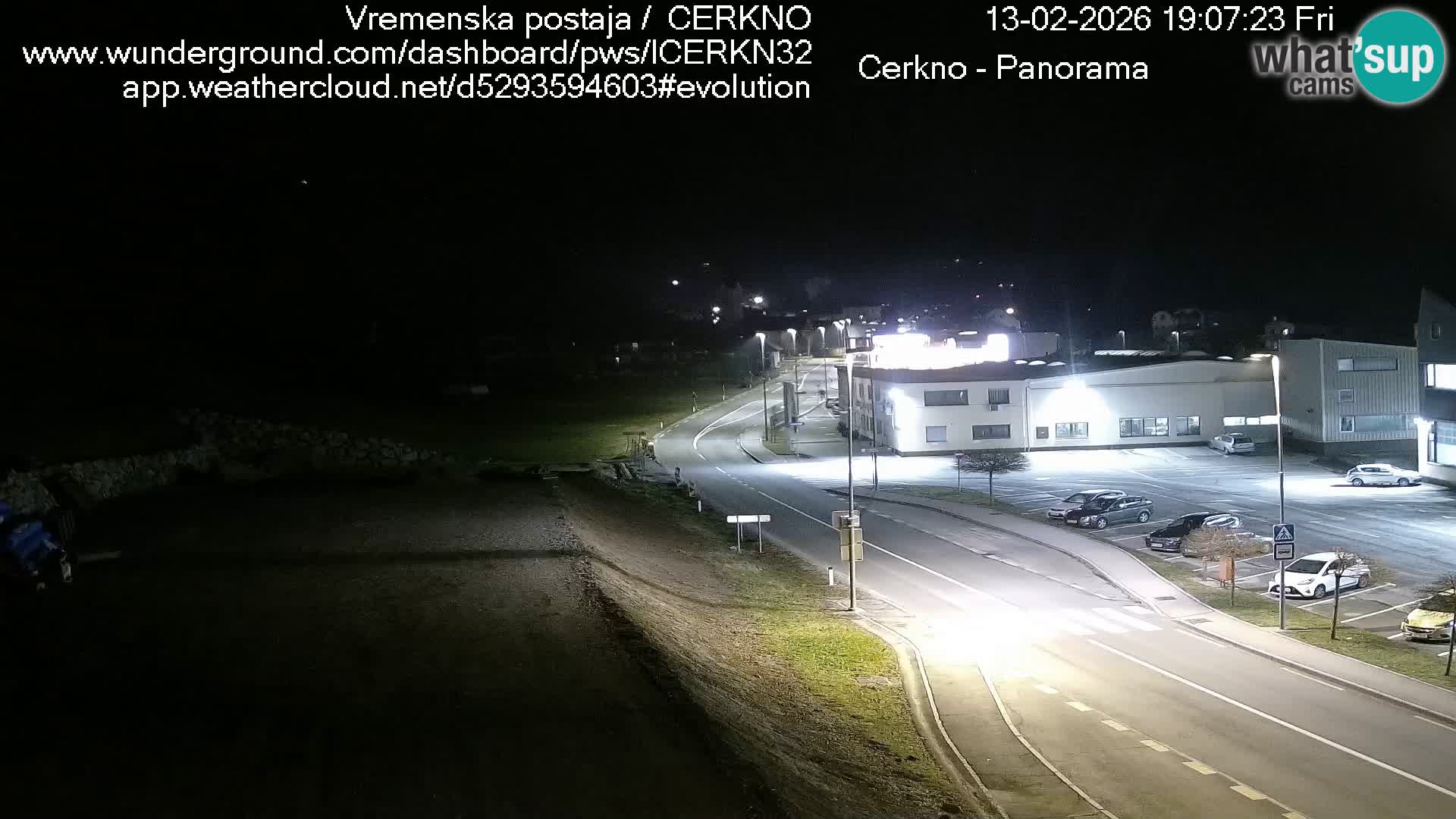 Cerkno city entrance Live Webcam
