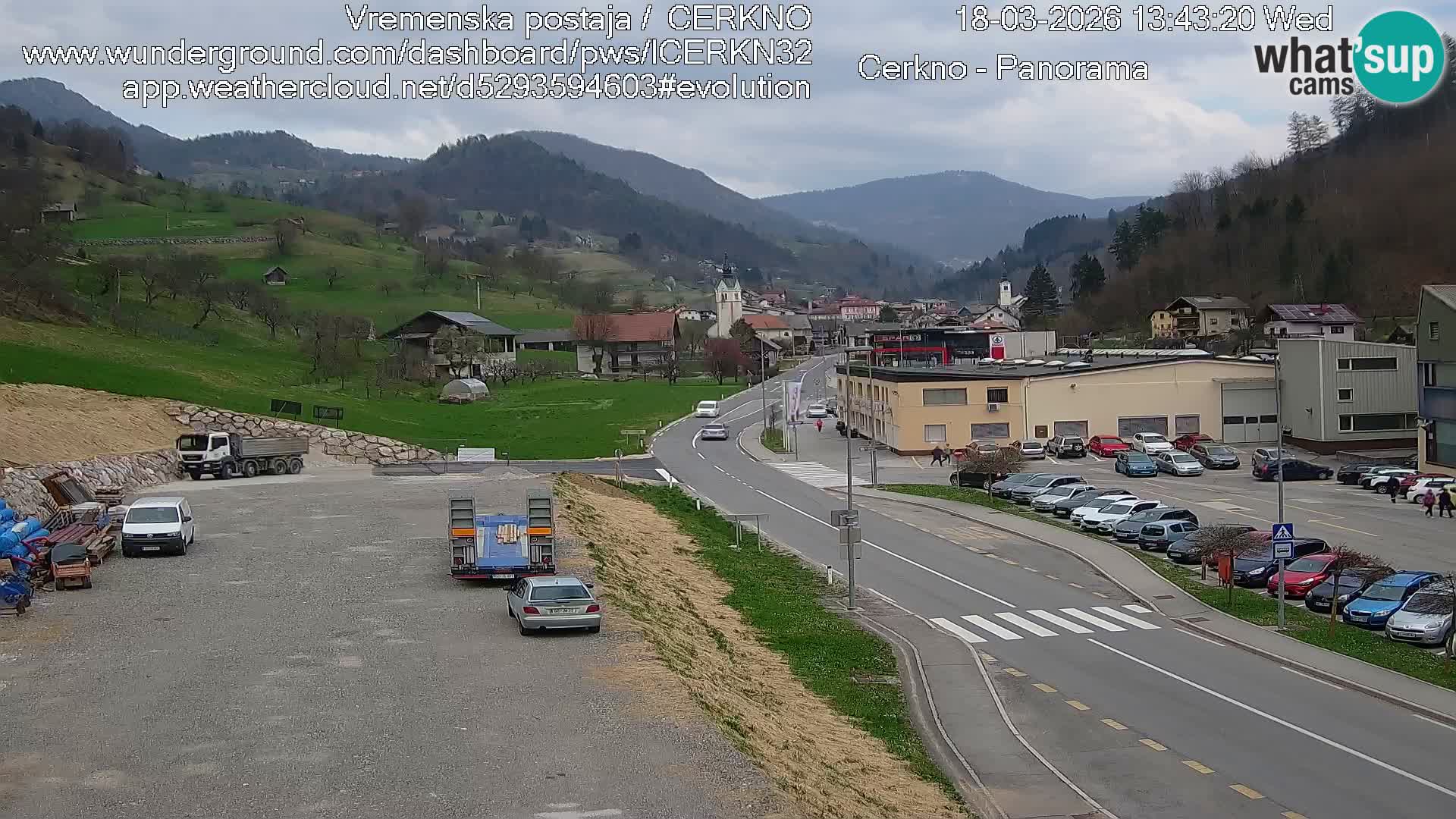 Cerkno city entrance Live Webcam