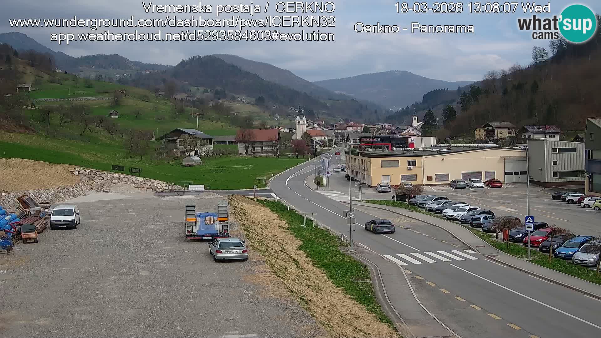 Cerkno city entrance Live Webcam