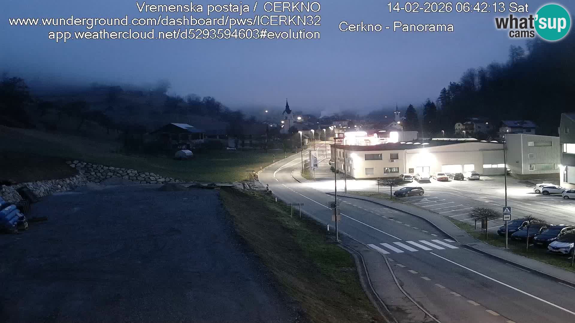 Cerkno city entrance Live Webcam