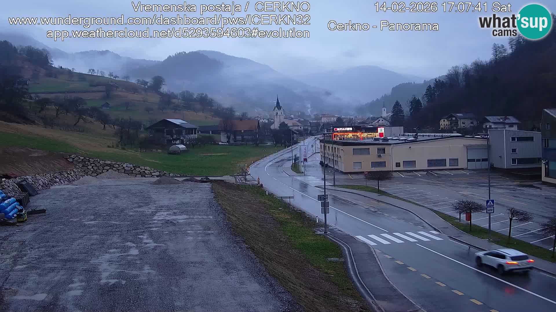Cerkno city entrance Live Webcam
