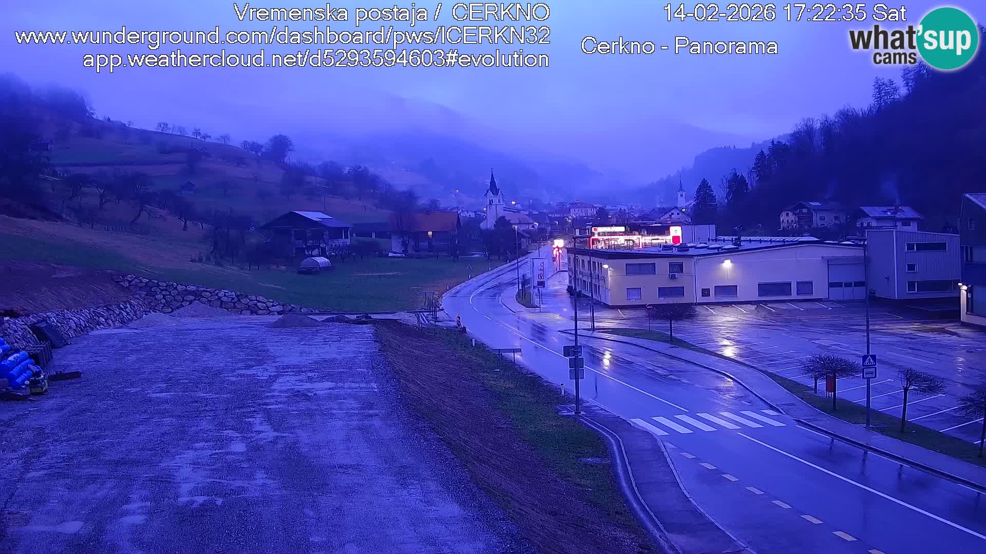 Cerkno city entrance Live Webcam