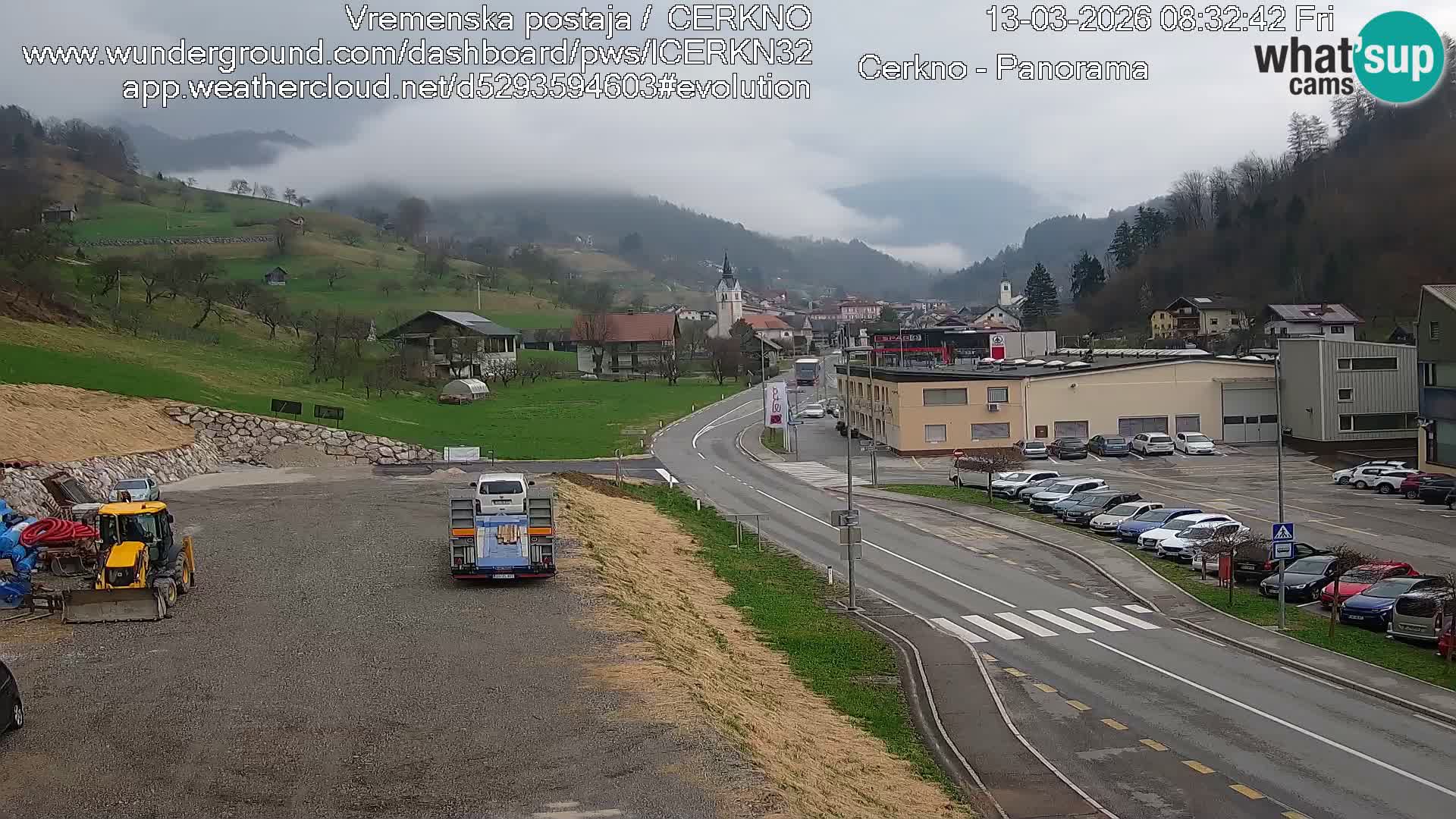 Cerkno city entrance Live Webcam