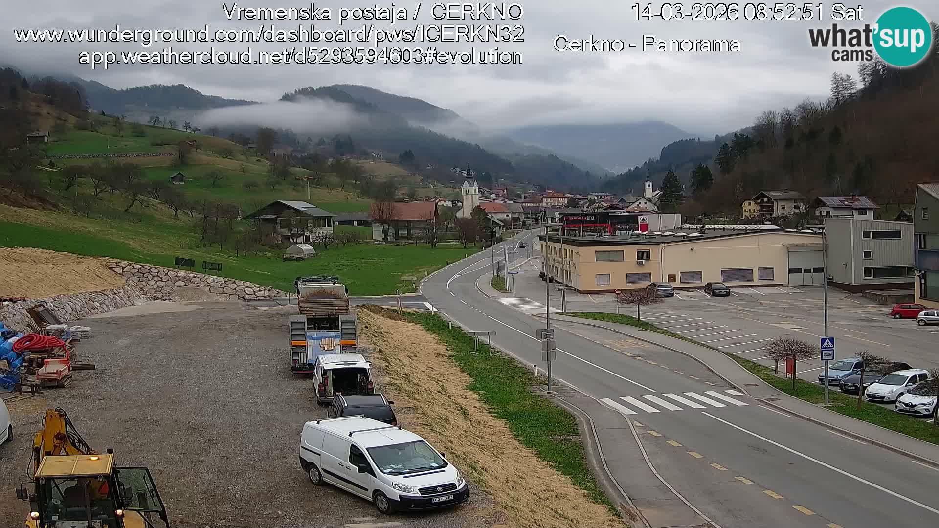 Cerkno city entrance Live Webcam