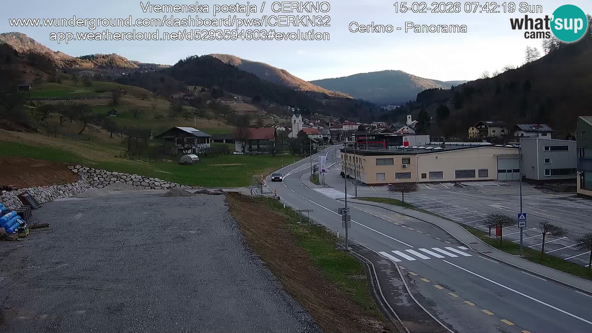 Cerkno entrada a la ciudad Webcam en vivo