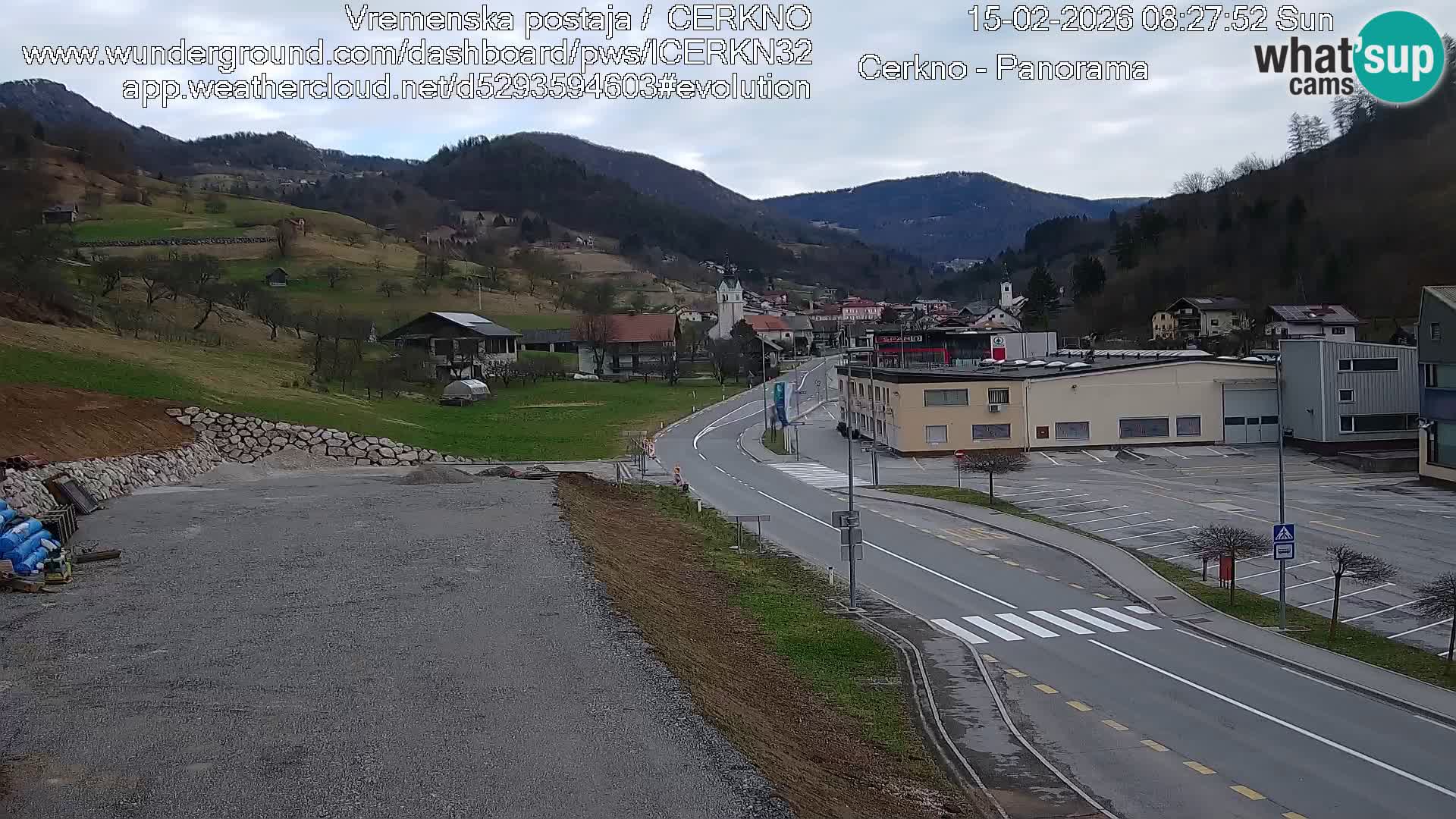 Cerkno city entrance Live Webcam