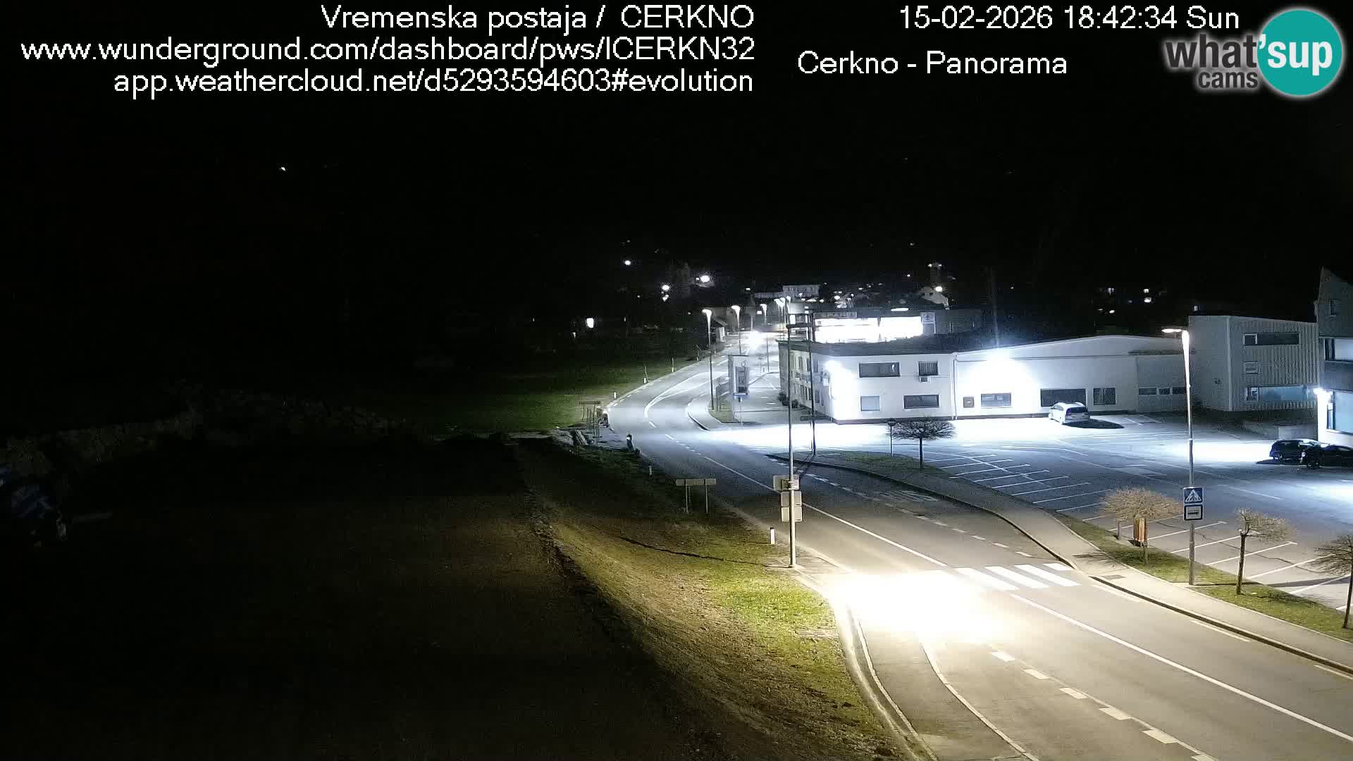 Cerkno city entrance Live Webcam