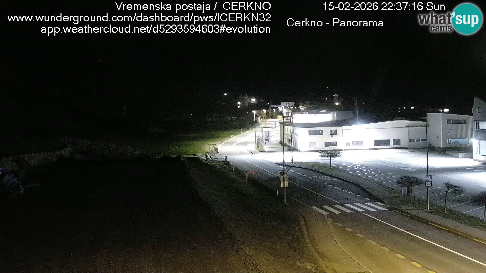 Webcam en direct – Entrée de la ville de Cerkno