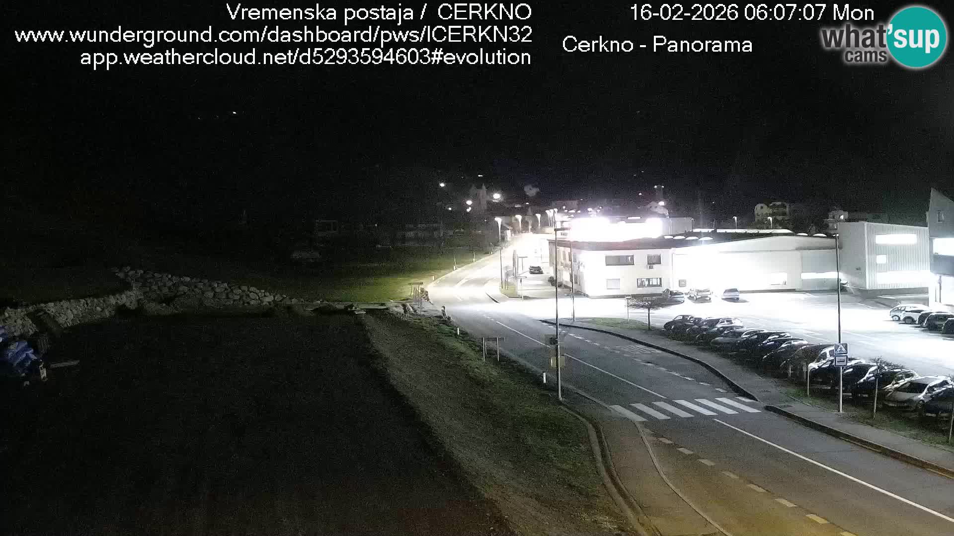 Webcam en direct – Entrée de la ville de Cerkno