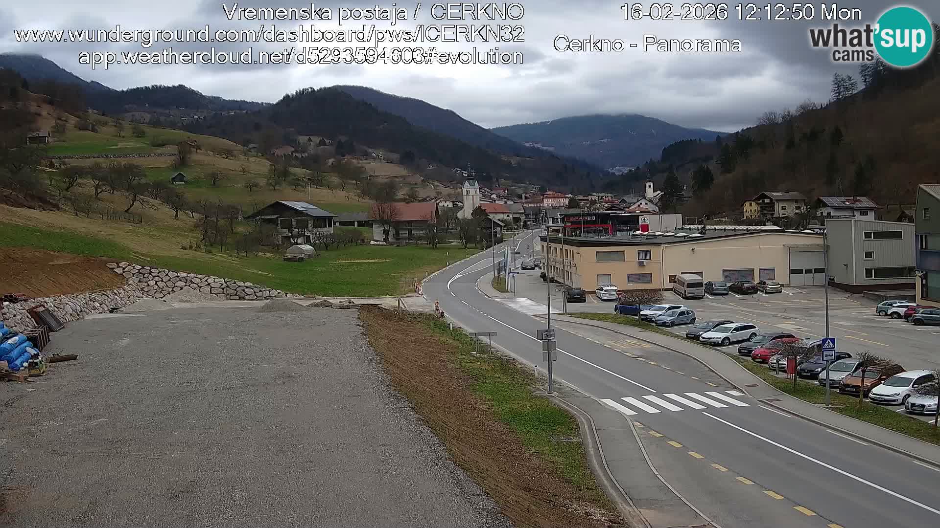 Cerkno city entrance Live Webcam