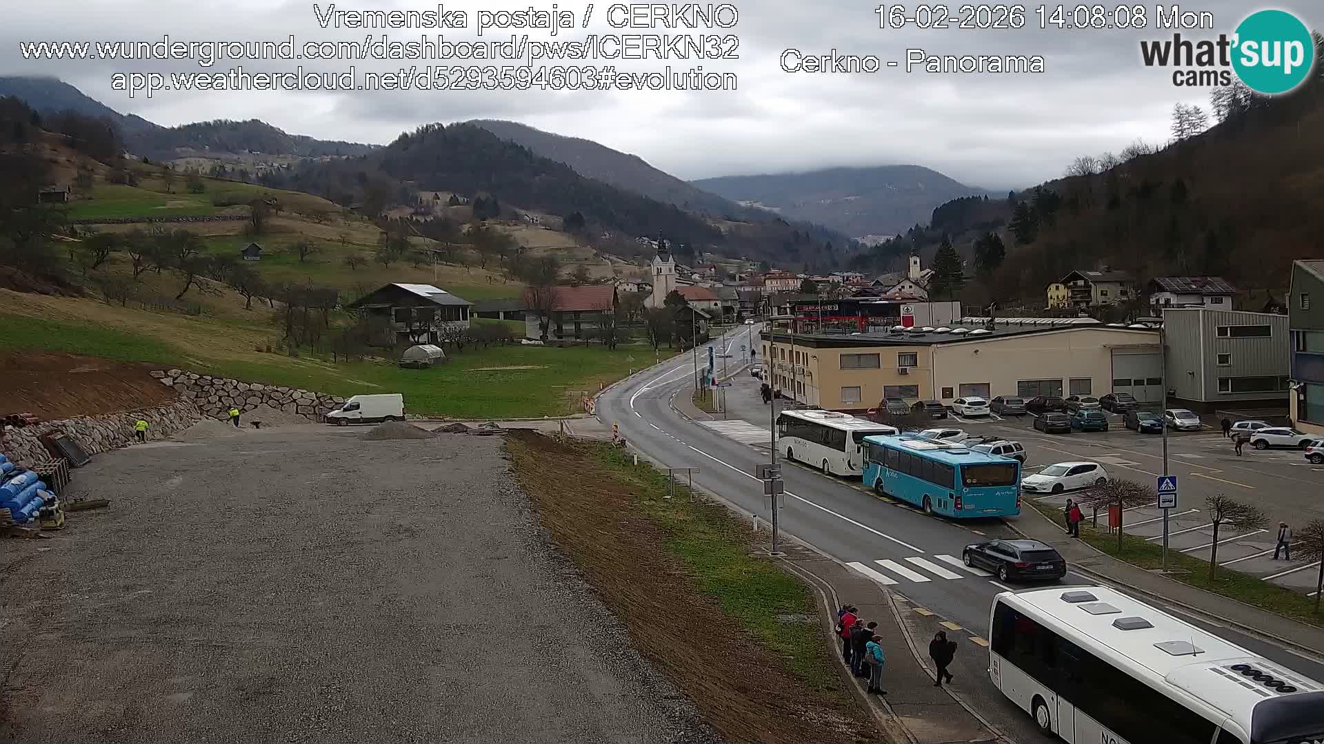 Cerkno city entrance Live Webcam