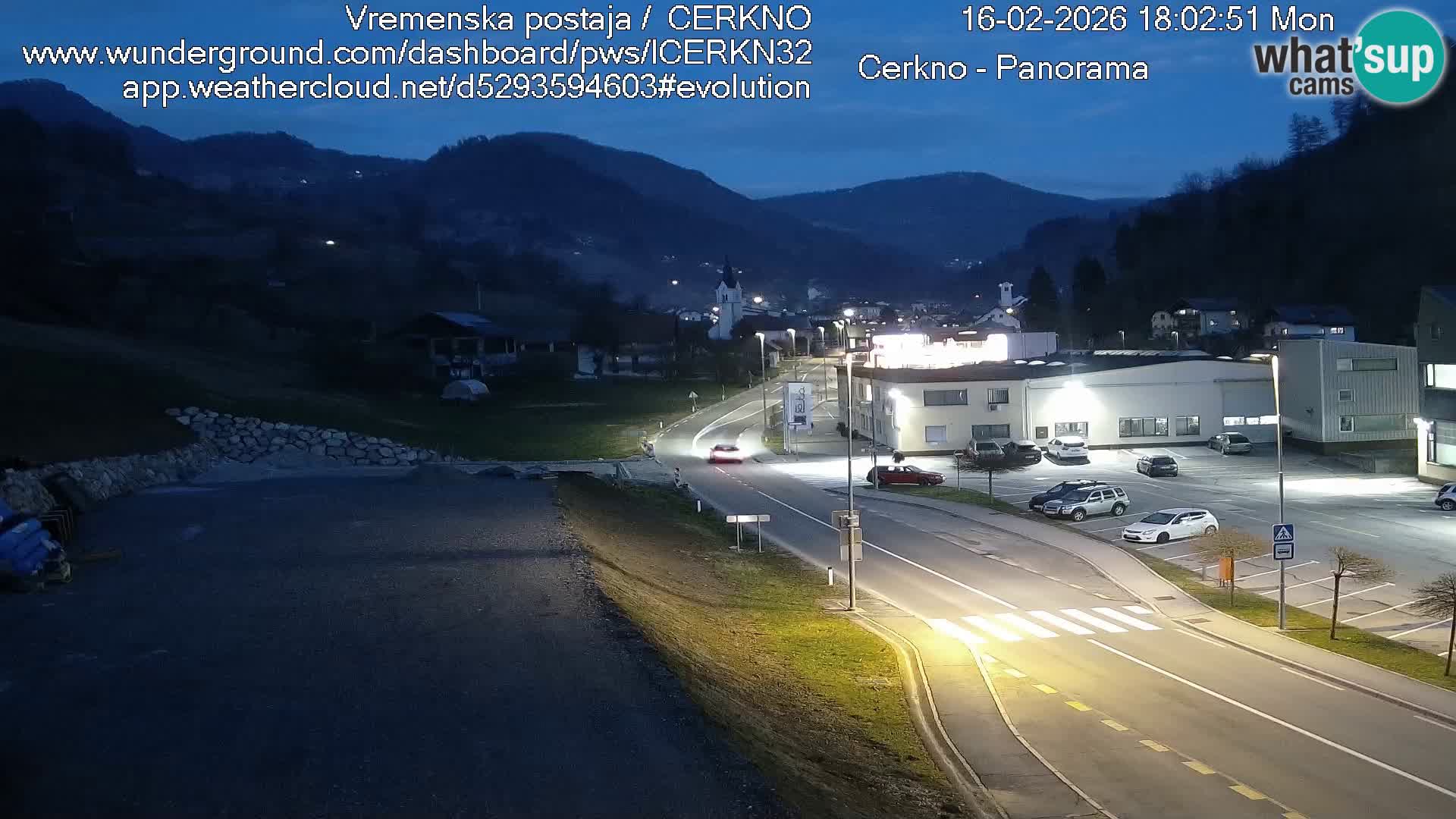 Cerkno city entrance Live Webcam