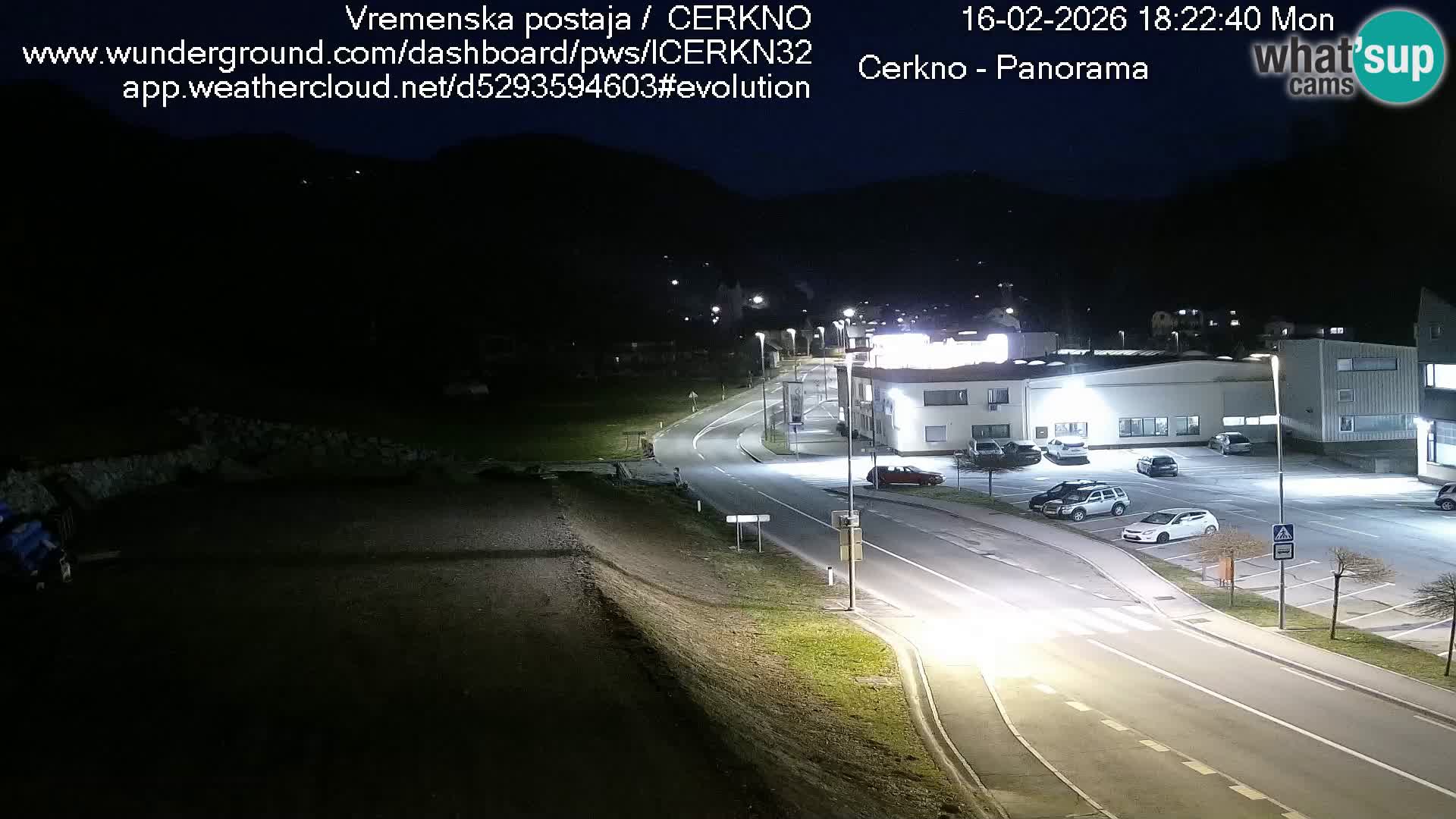 Webcam en direct – Entrée de la ville de Cerkno