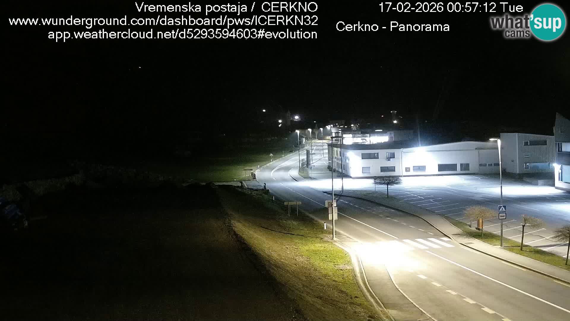 Cerkno city entrance Live Webcam
