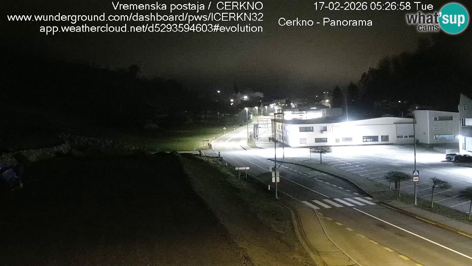 Webcam en direct – Entrée de la ville de Cerkno