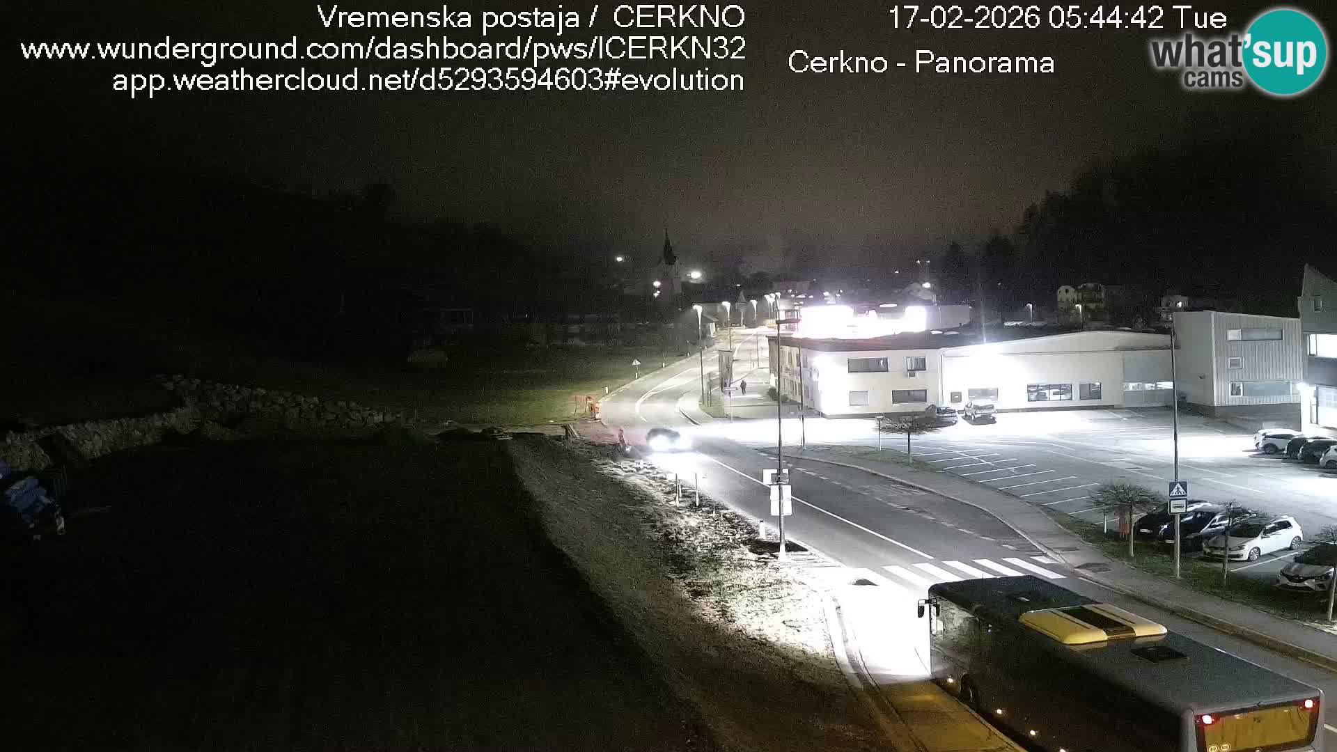 Cerkno city entrance Live Webcam