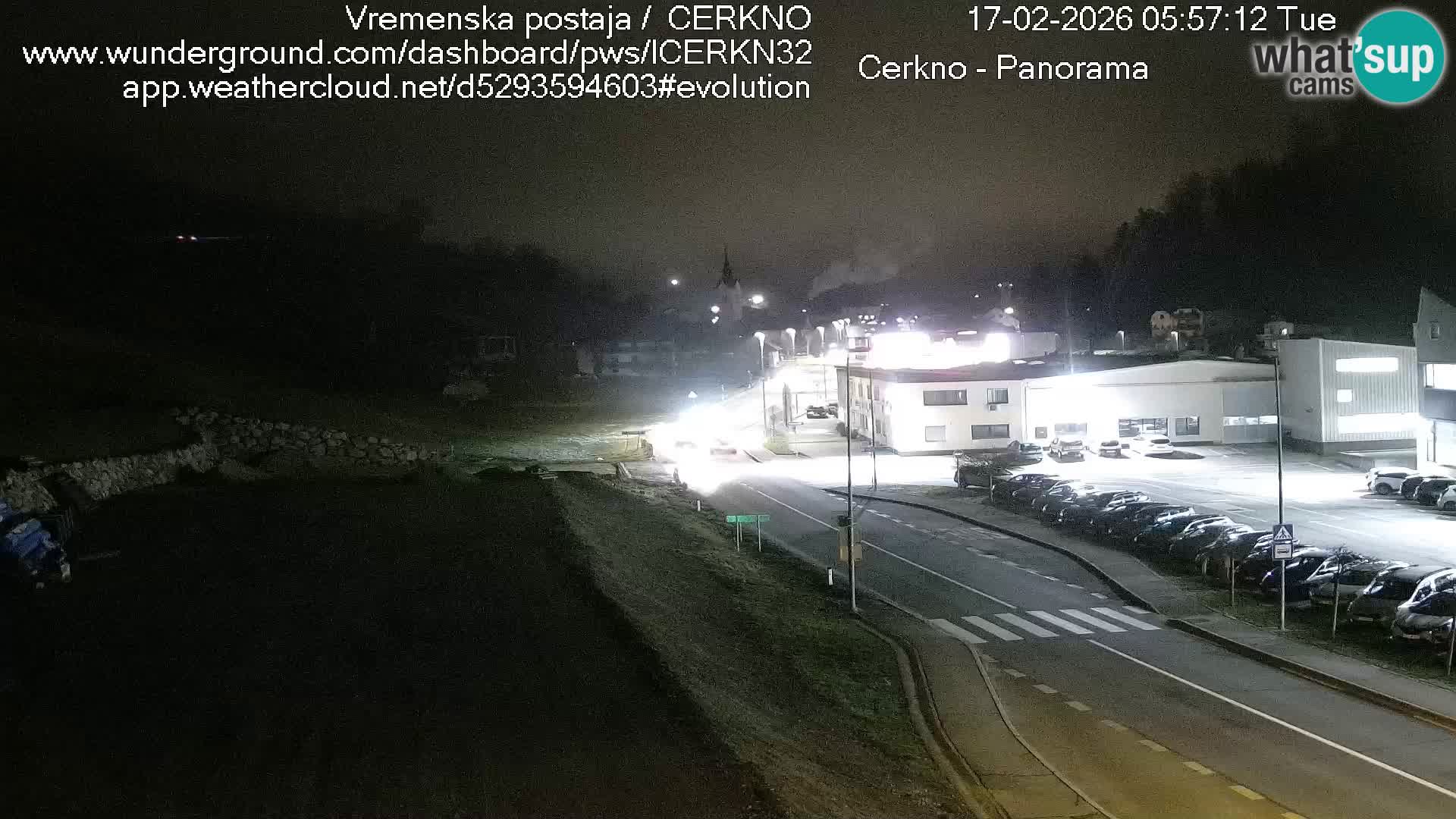 Webcam en direct – Entrée de la ville de Cerkno