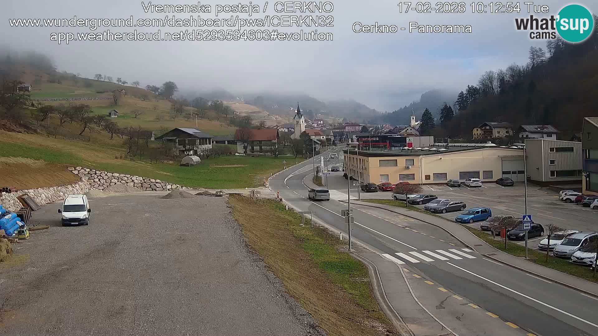Cerkno city entrance Live Webcam