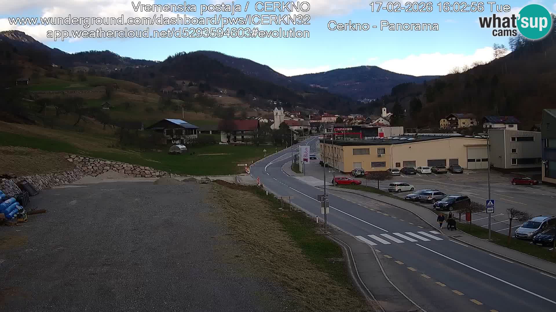 Cerkno city entrance Live Webcam