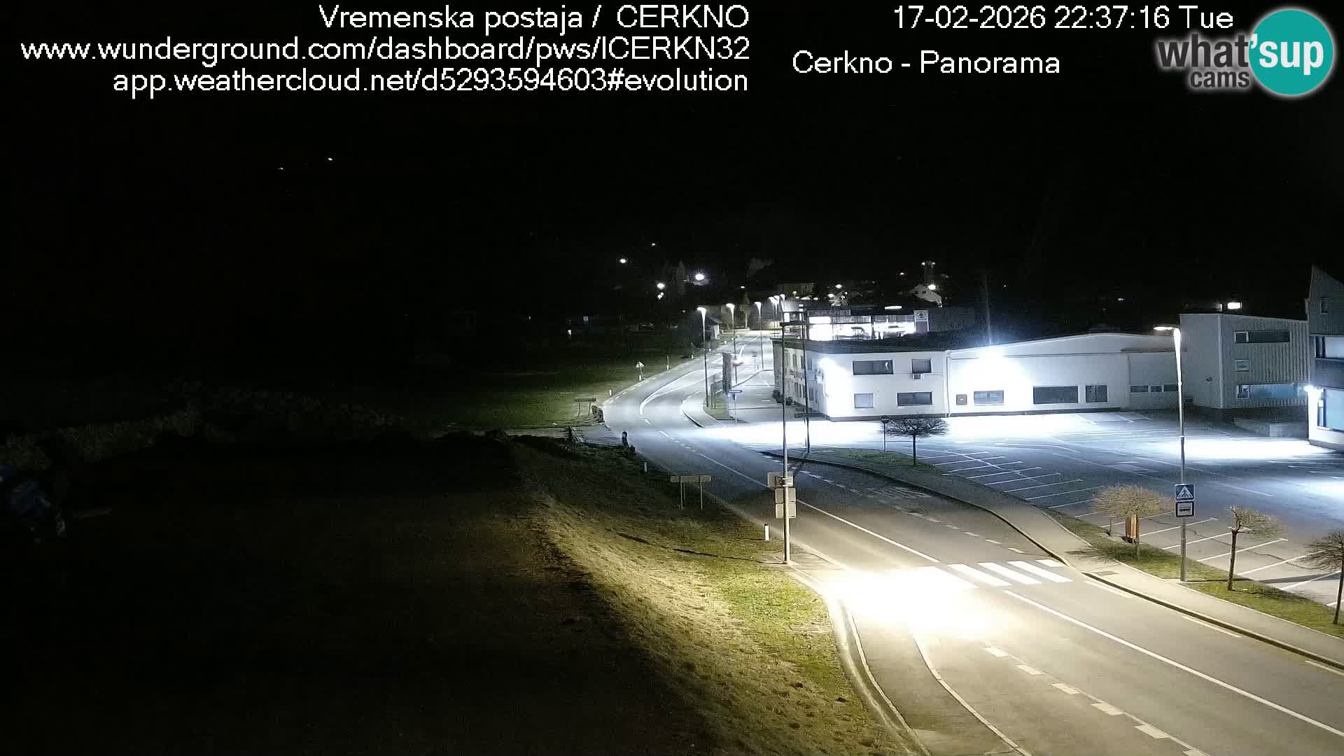Webcam en direct – Entrée de la ville de Cerkno