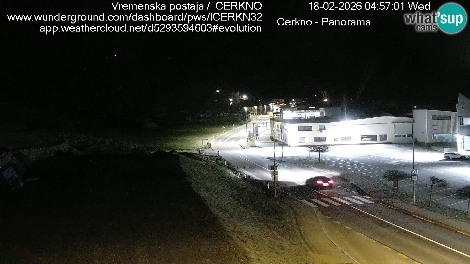 Cerkno city entrance Live Webcam