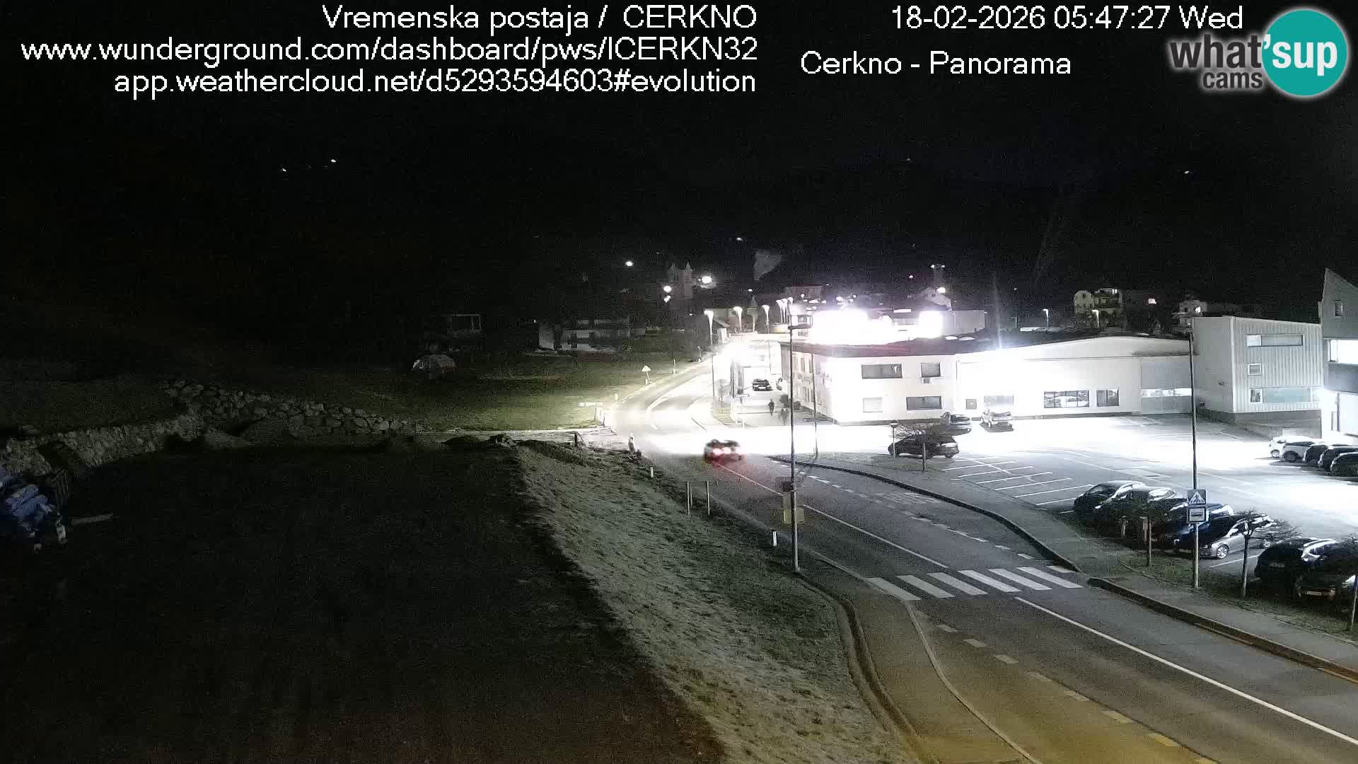 Cerkno city entrance Live Webcam