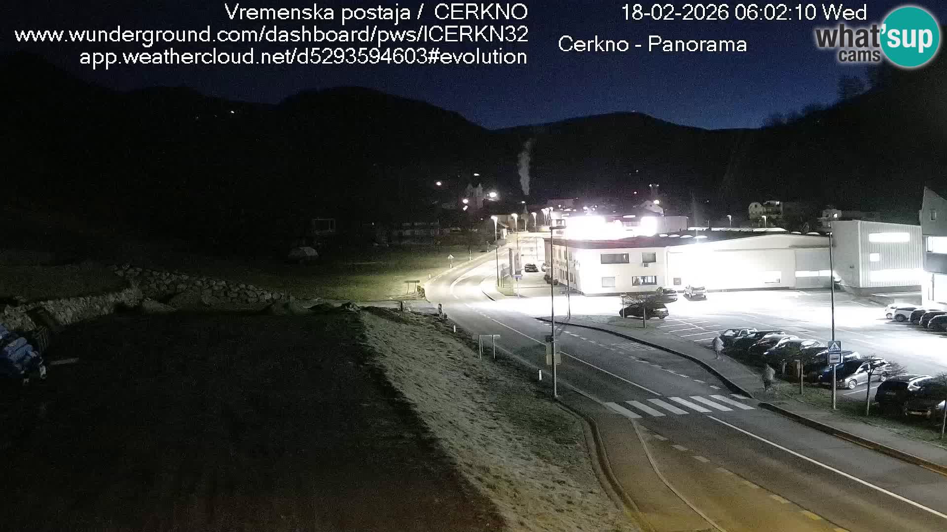 Webcam en direct – Entrée de la ville de Cerkno