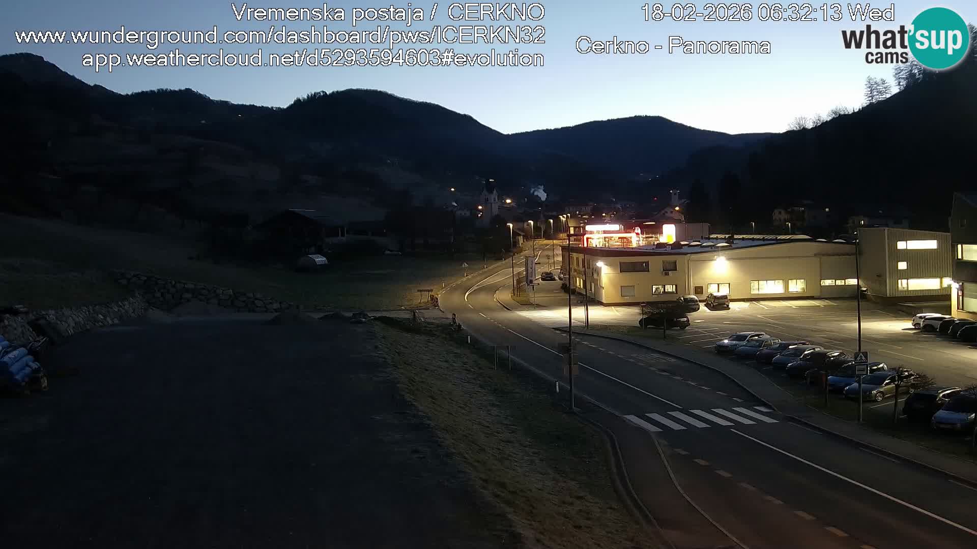 Webcam en direct – Entrée de la ville de Cerkno