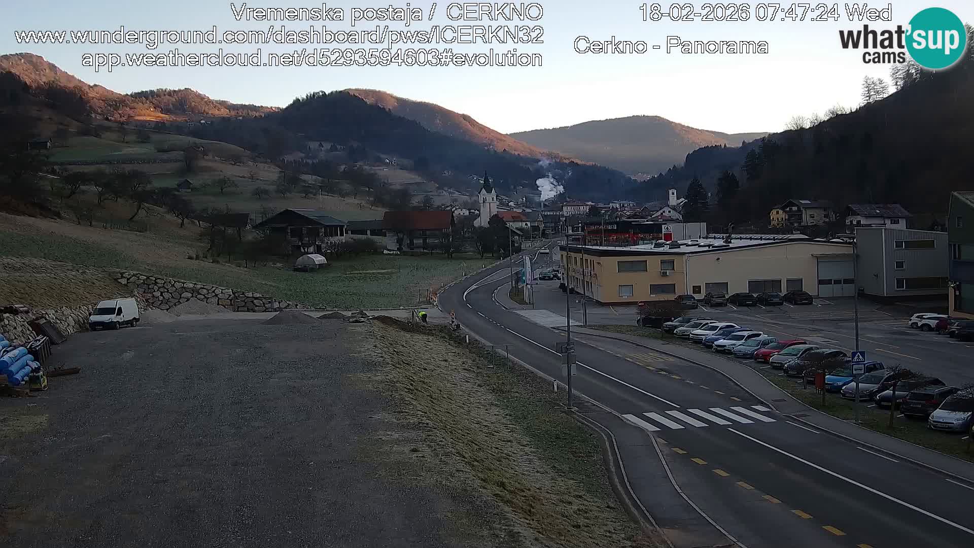 Cerkno entrada a la ciudad Webcam en vivo