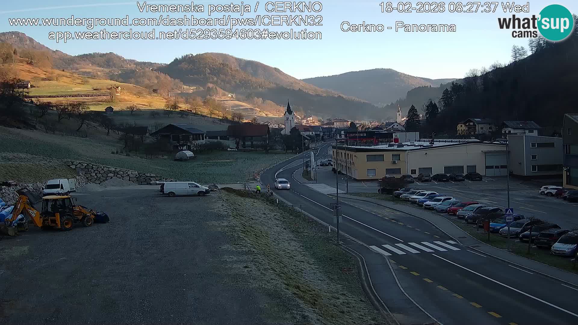 Cerkno city entrance Live Webcam