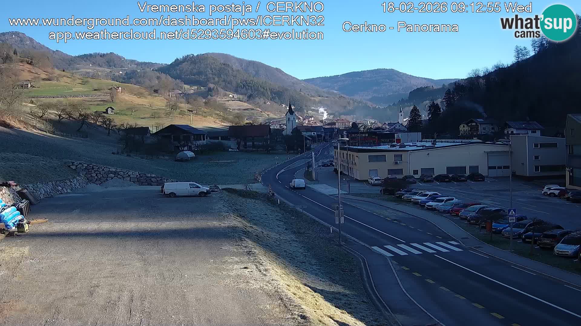Cerkno city entrance Live Webcam