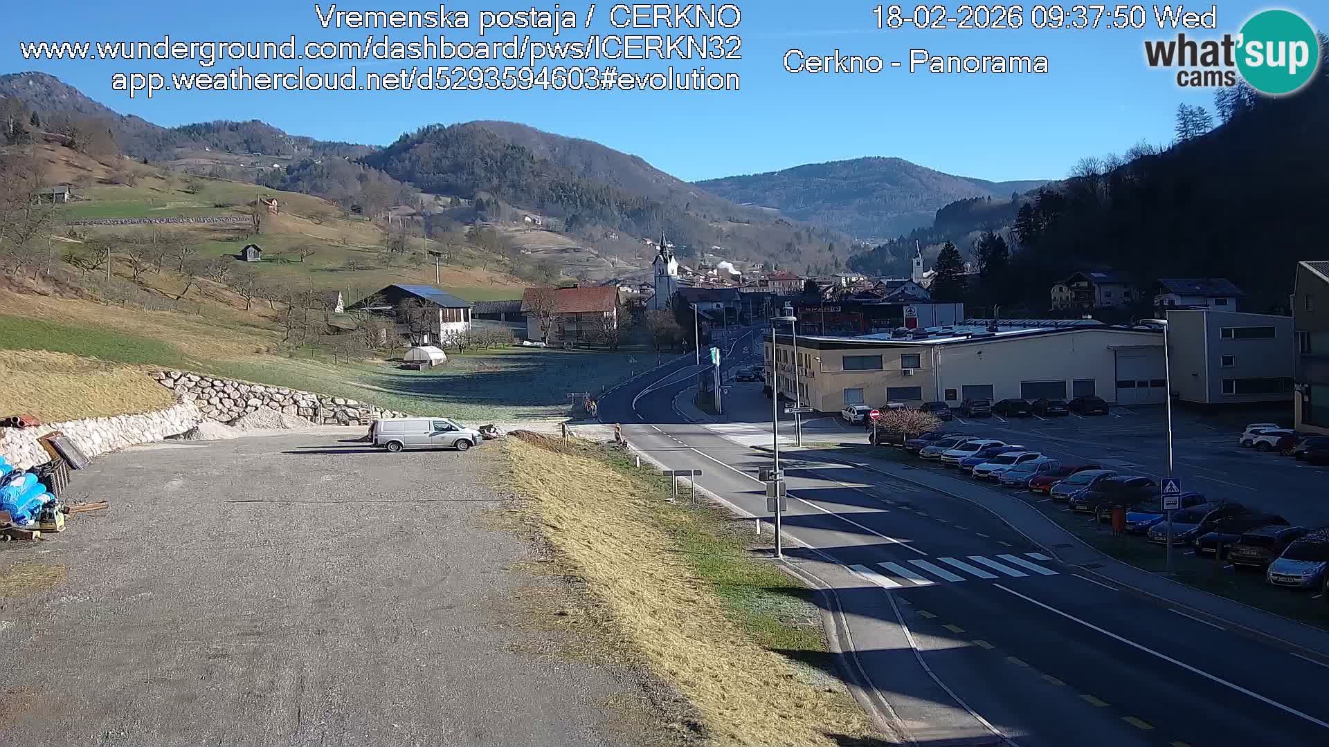 Cerkno city entrance Live Webcam