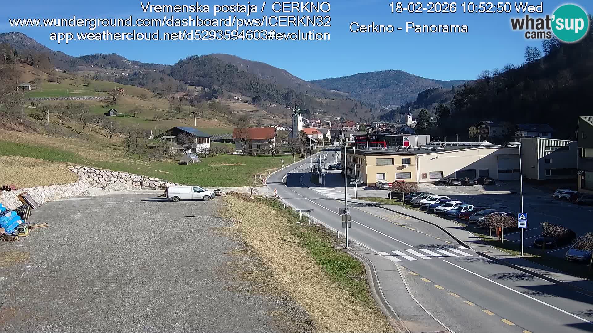 Cerkno city entrance Live Webcam