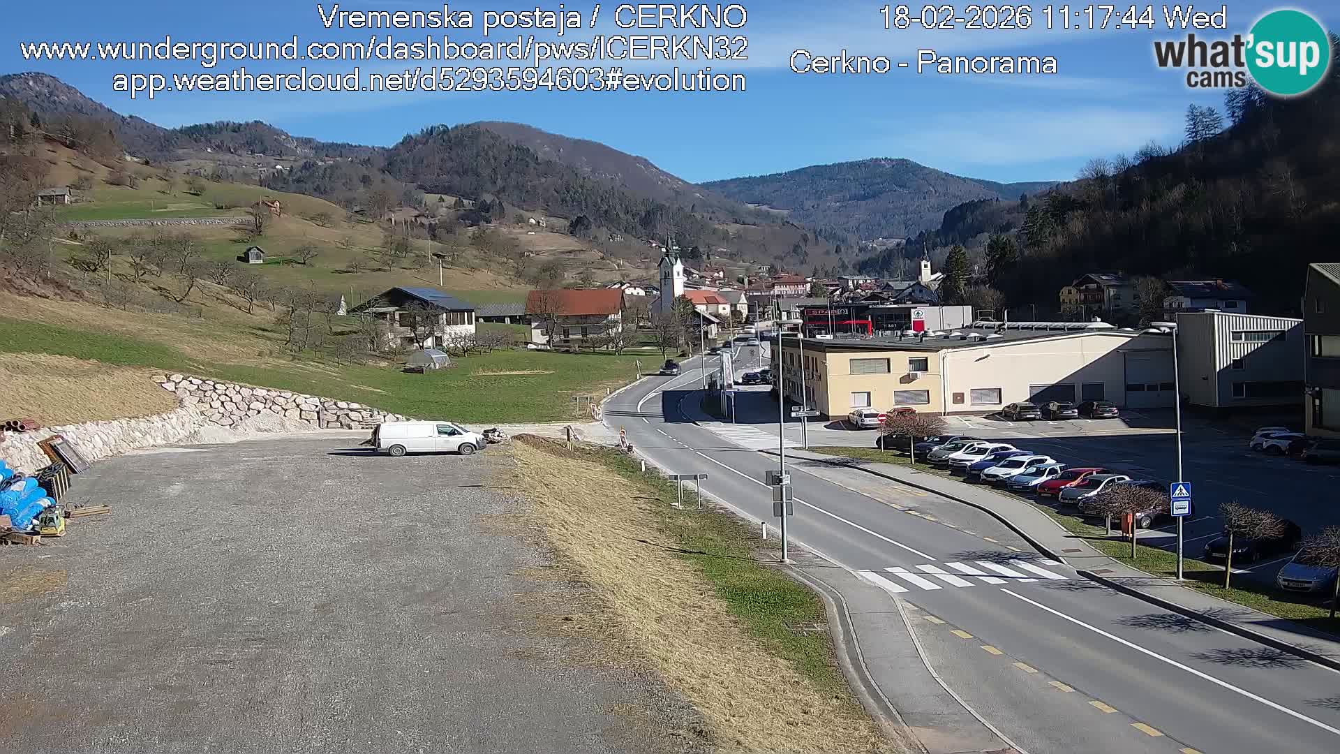Cerkno city entrance Live Webcam