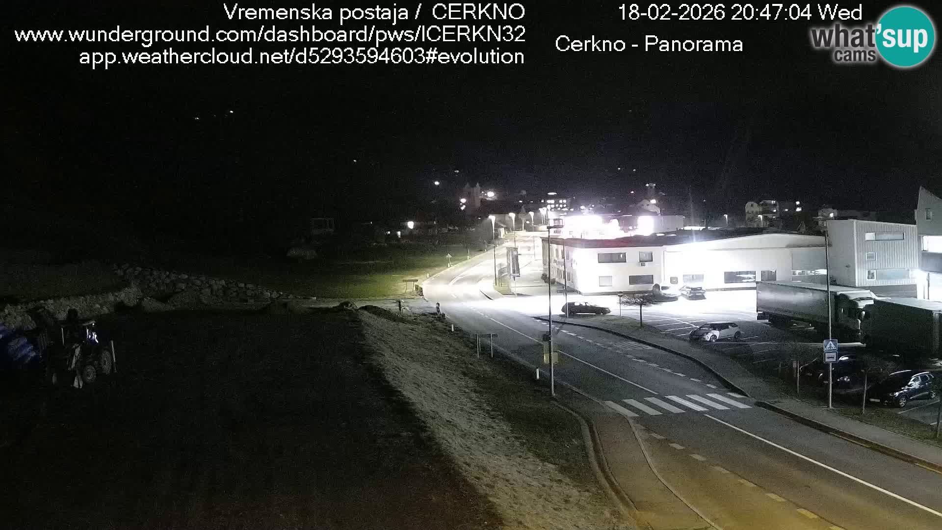 Webcam en direct – Entrée de la ville de Cerkno