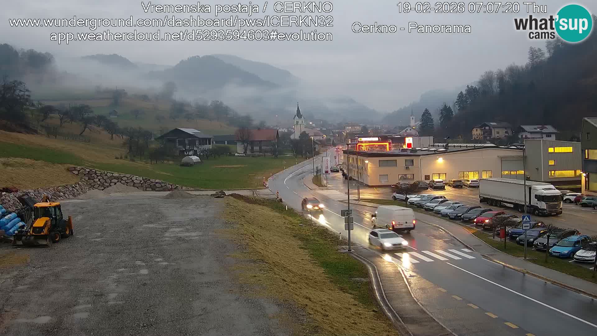 Cerkno entrada a la ciudad Webcam en vivo