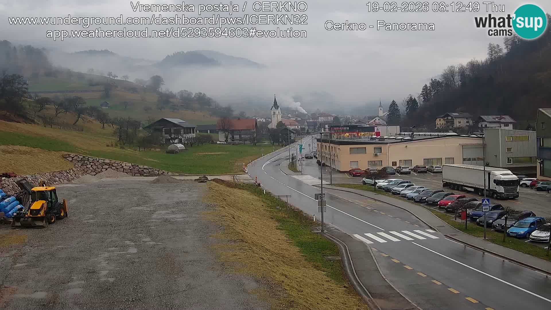 Webcam en direct – Entrée de la ville de Cerkno