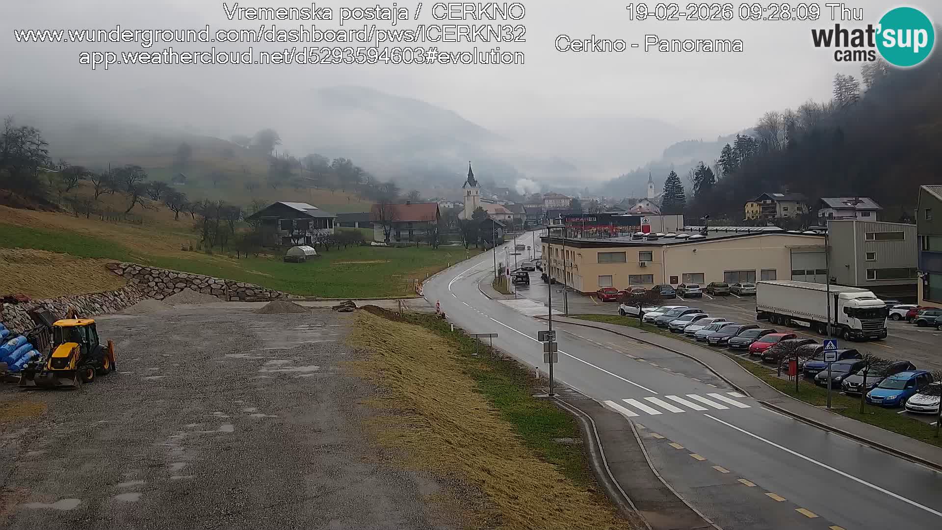 Cerkno city entrance Live Webcam