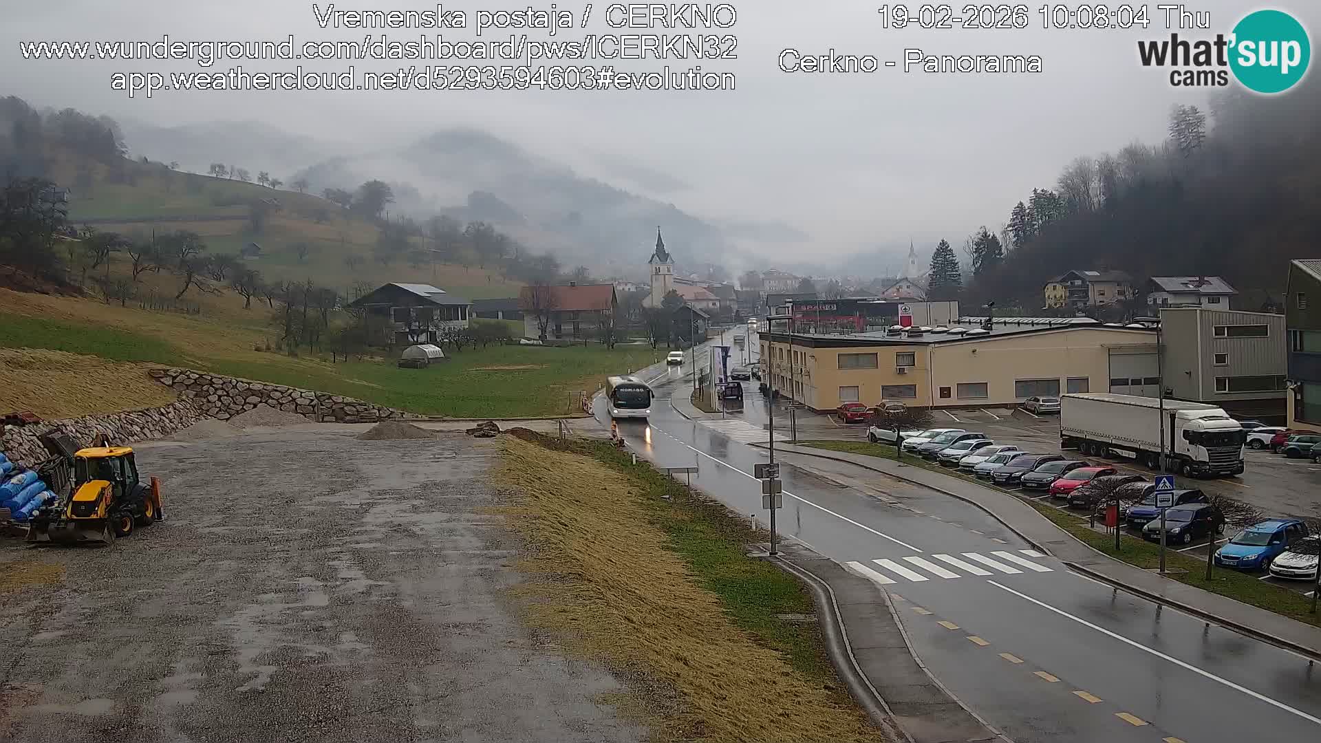 Cerkno entrada a la ciudad Webcam en vivo