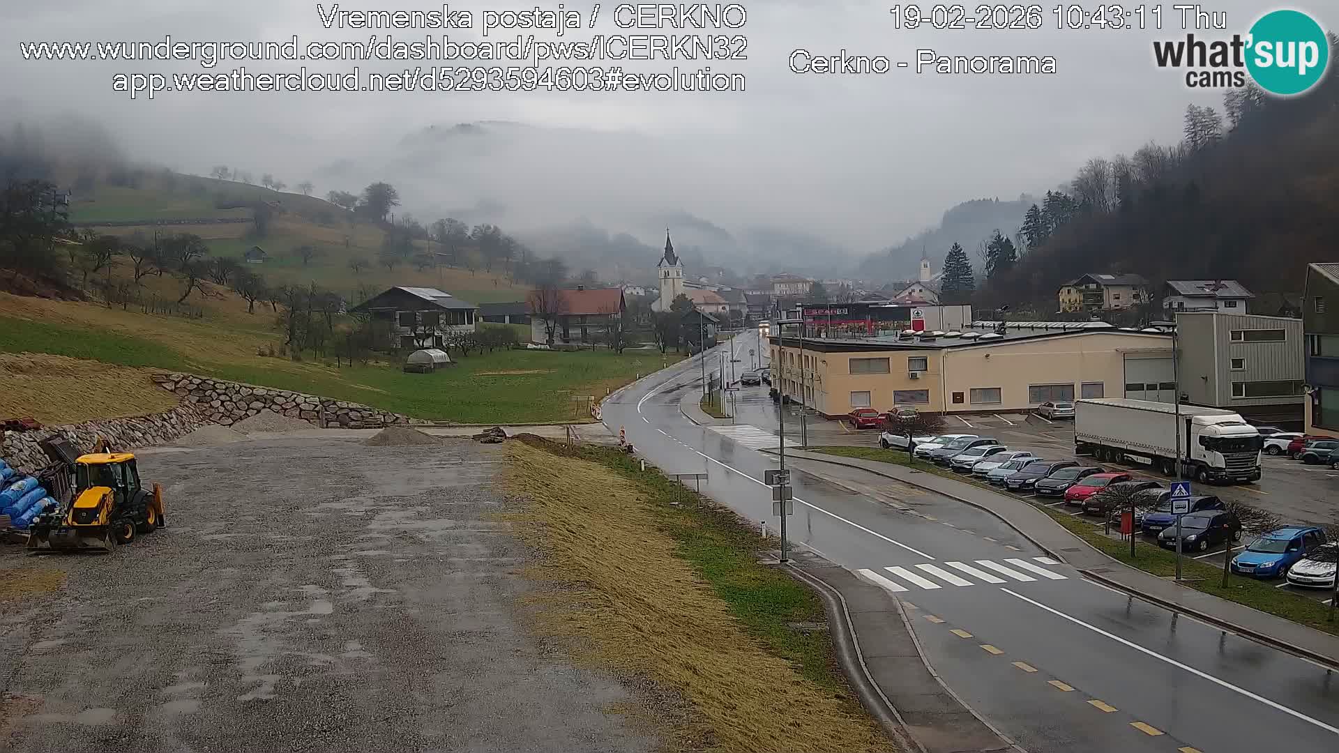 Cerkno entrada a la ciudad Webcam en vivo