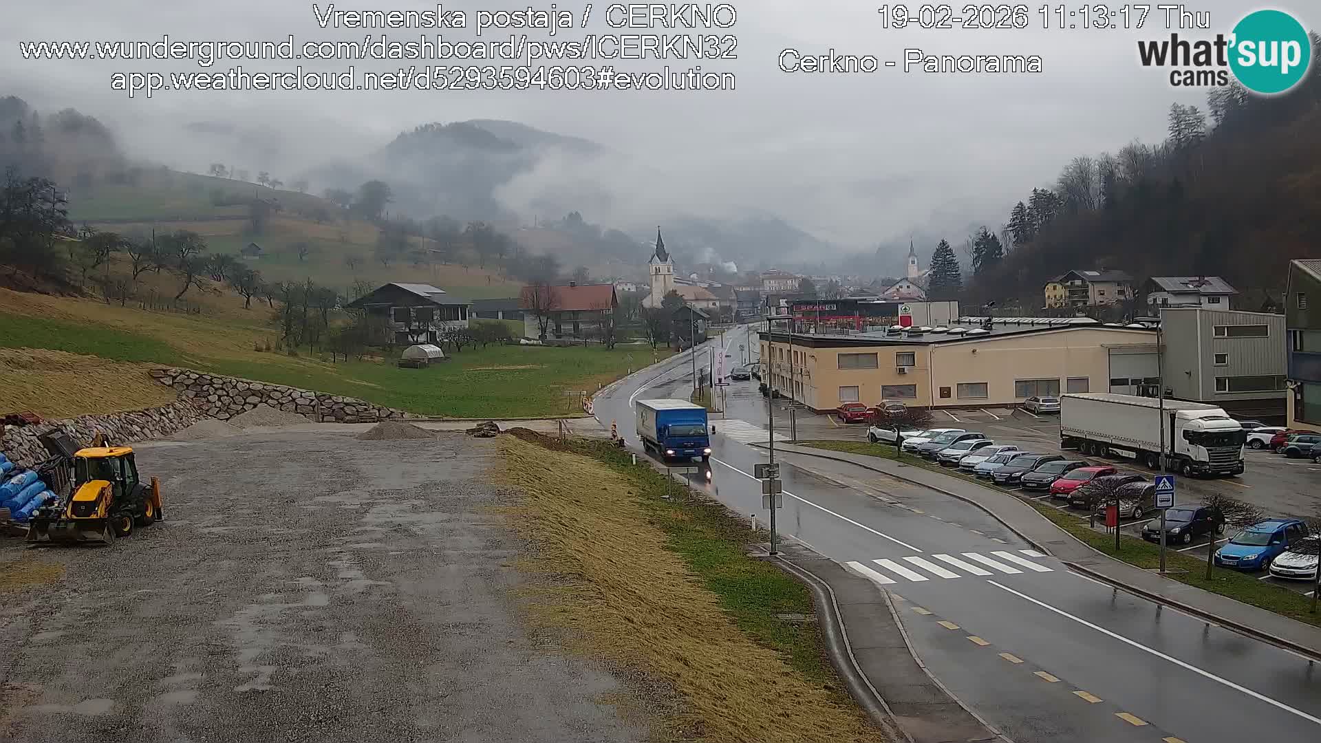 Cerkno city entrance Live Webcam