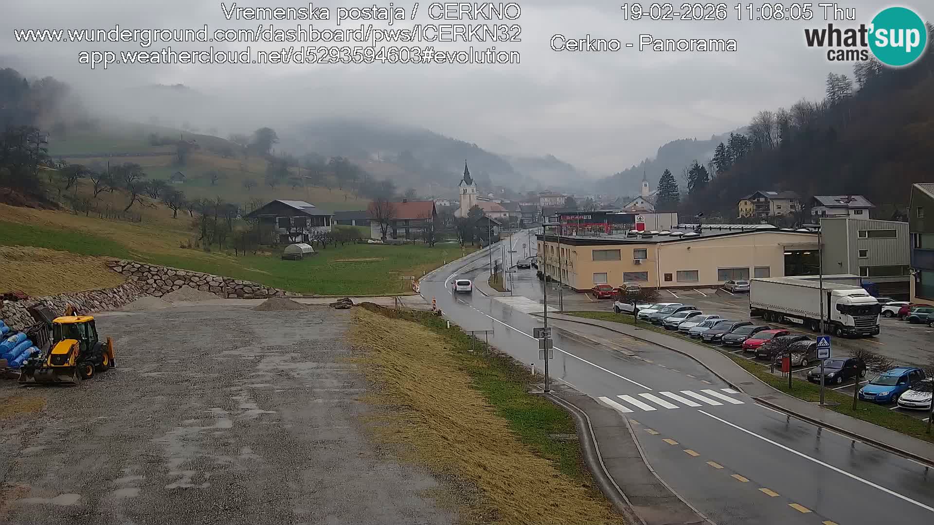 Cerkno entrada a la ciudad Webcam en vivo