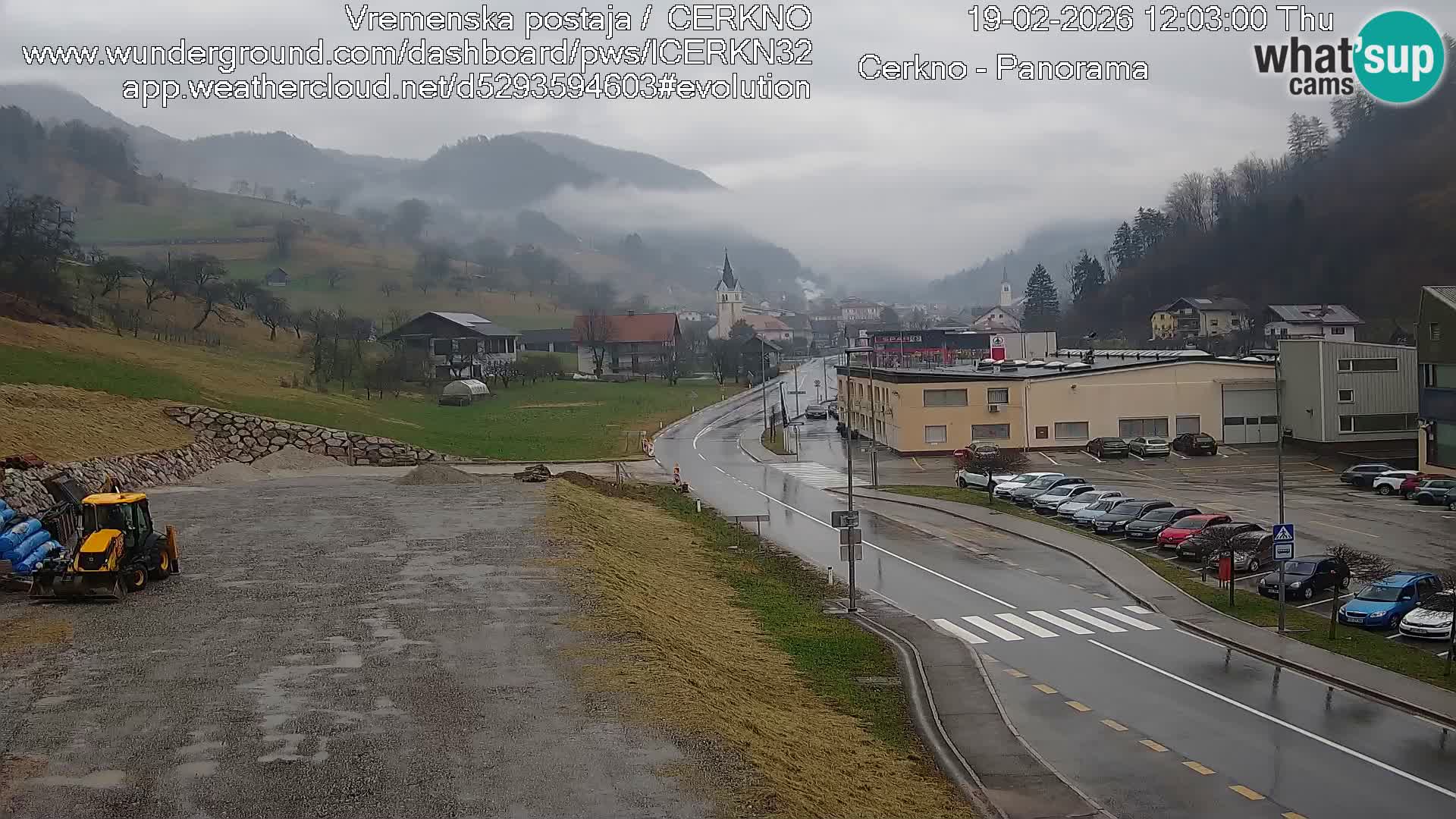 Cerkno city entrance Live Webcam