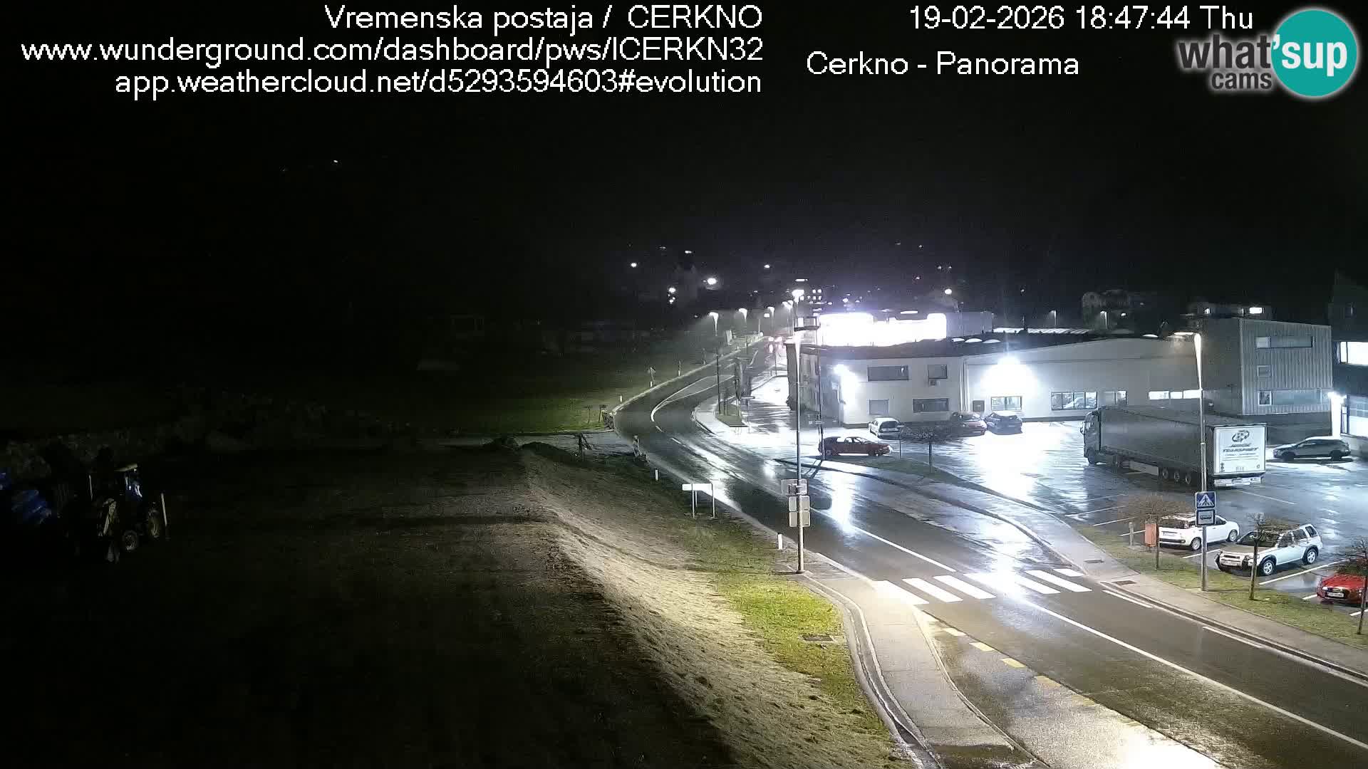 Webcam en direct – Entrée de la ville de Cerkno