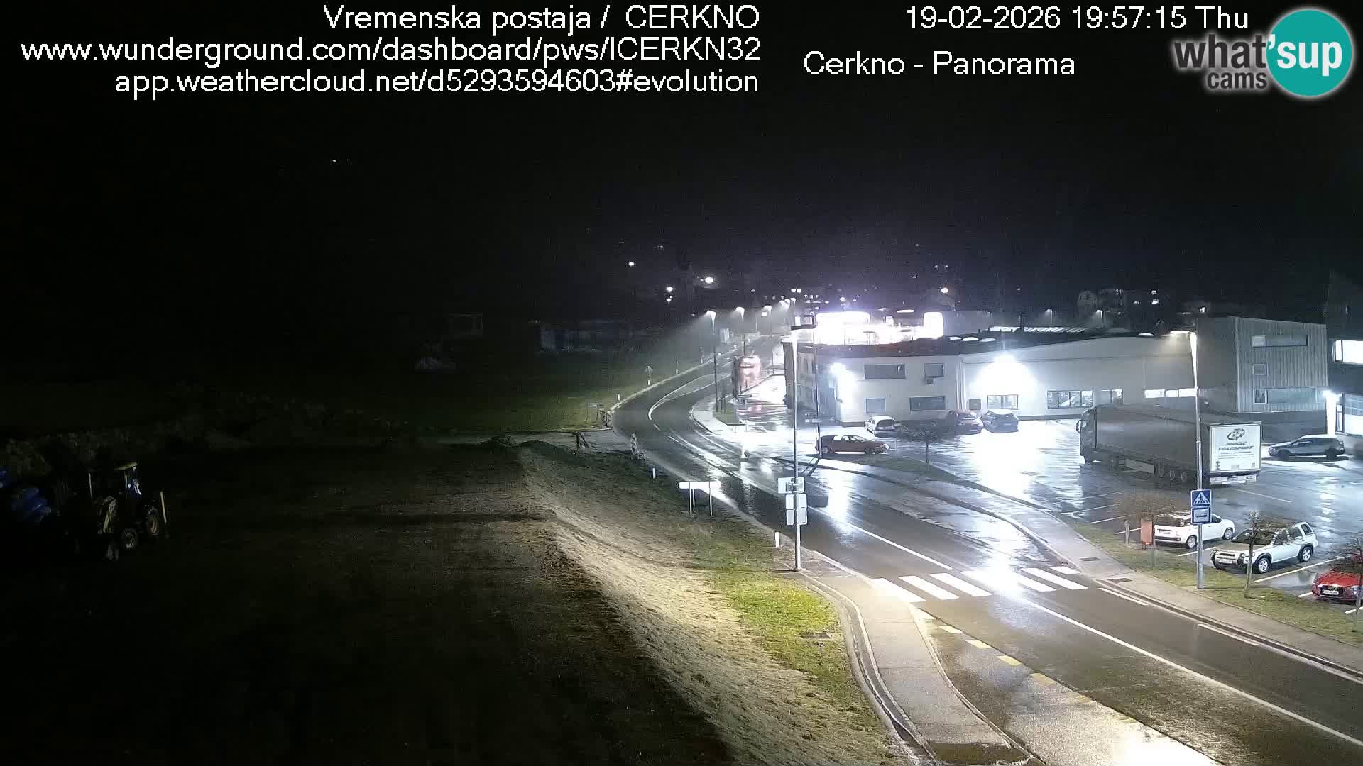 Webcam en direct – Entrée de la ville de Cerkno