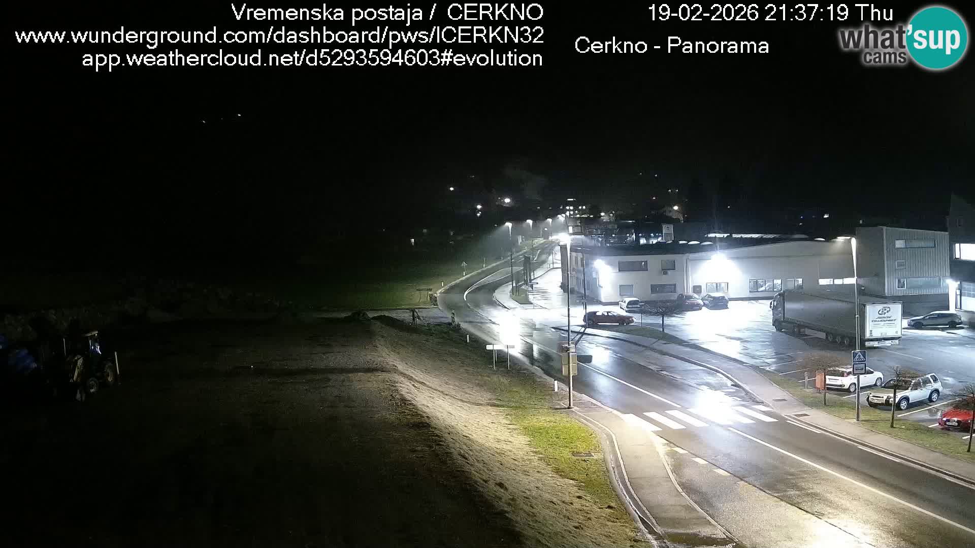 Webcam en direct – Entrée de la ville de Cerkno