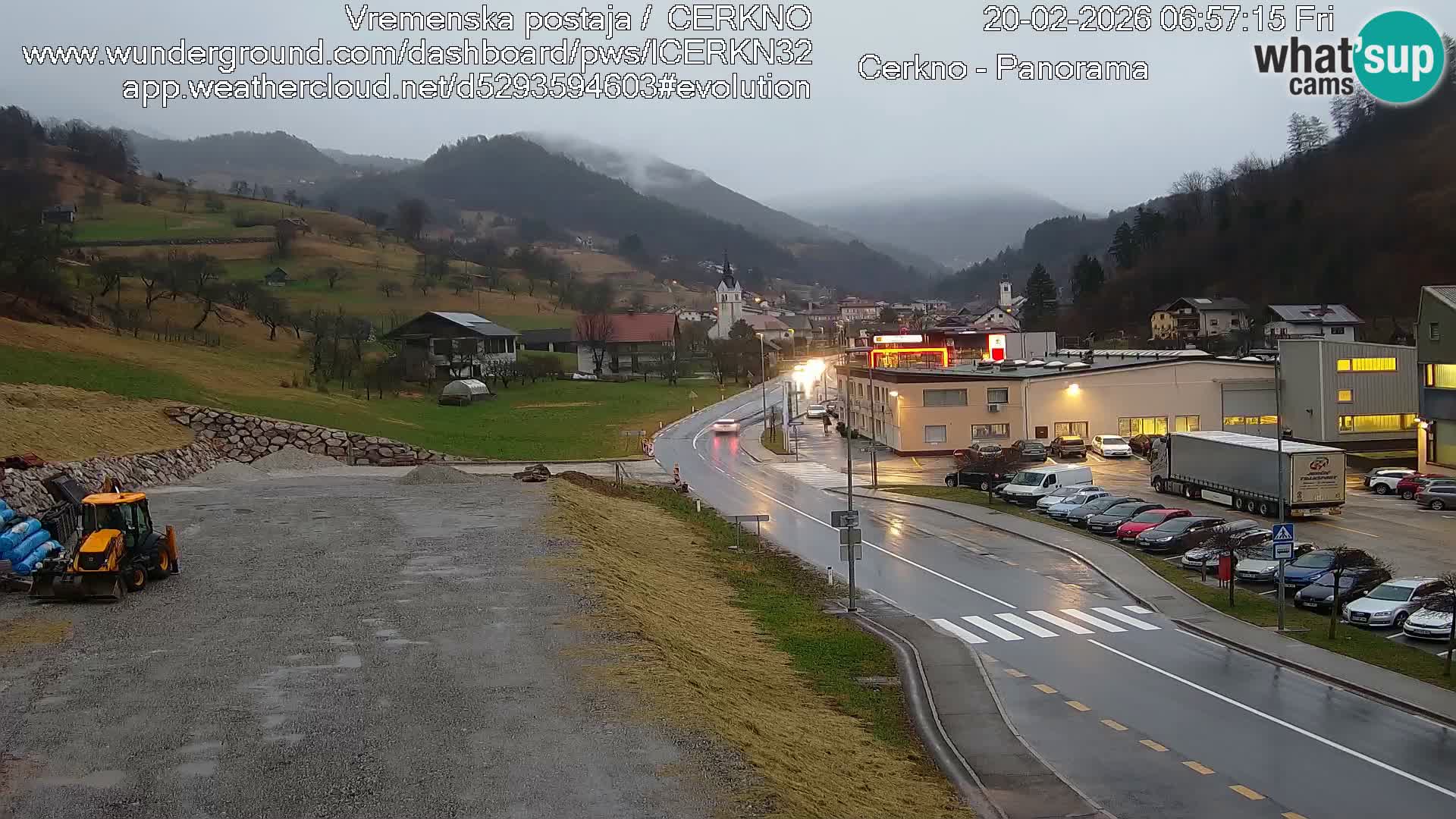 Cerkno entrada a la ciudad Webcam en vivo